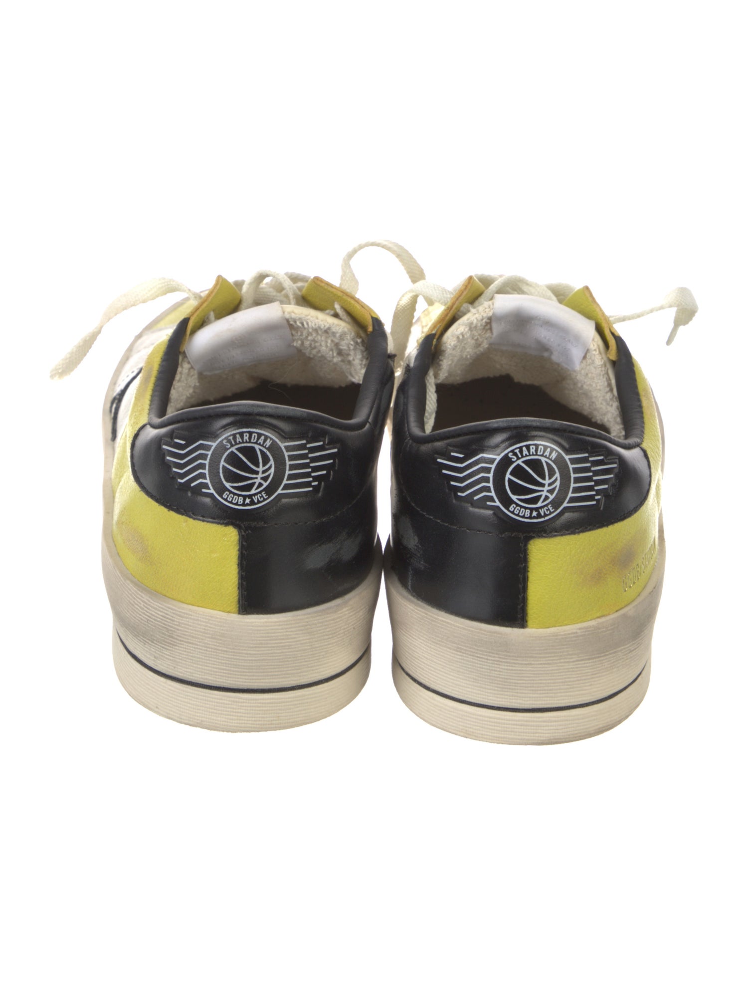 Golden Goose Leather Colorblock Pattern Sneakers